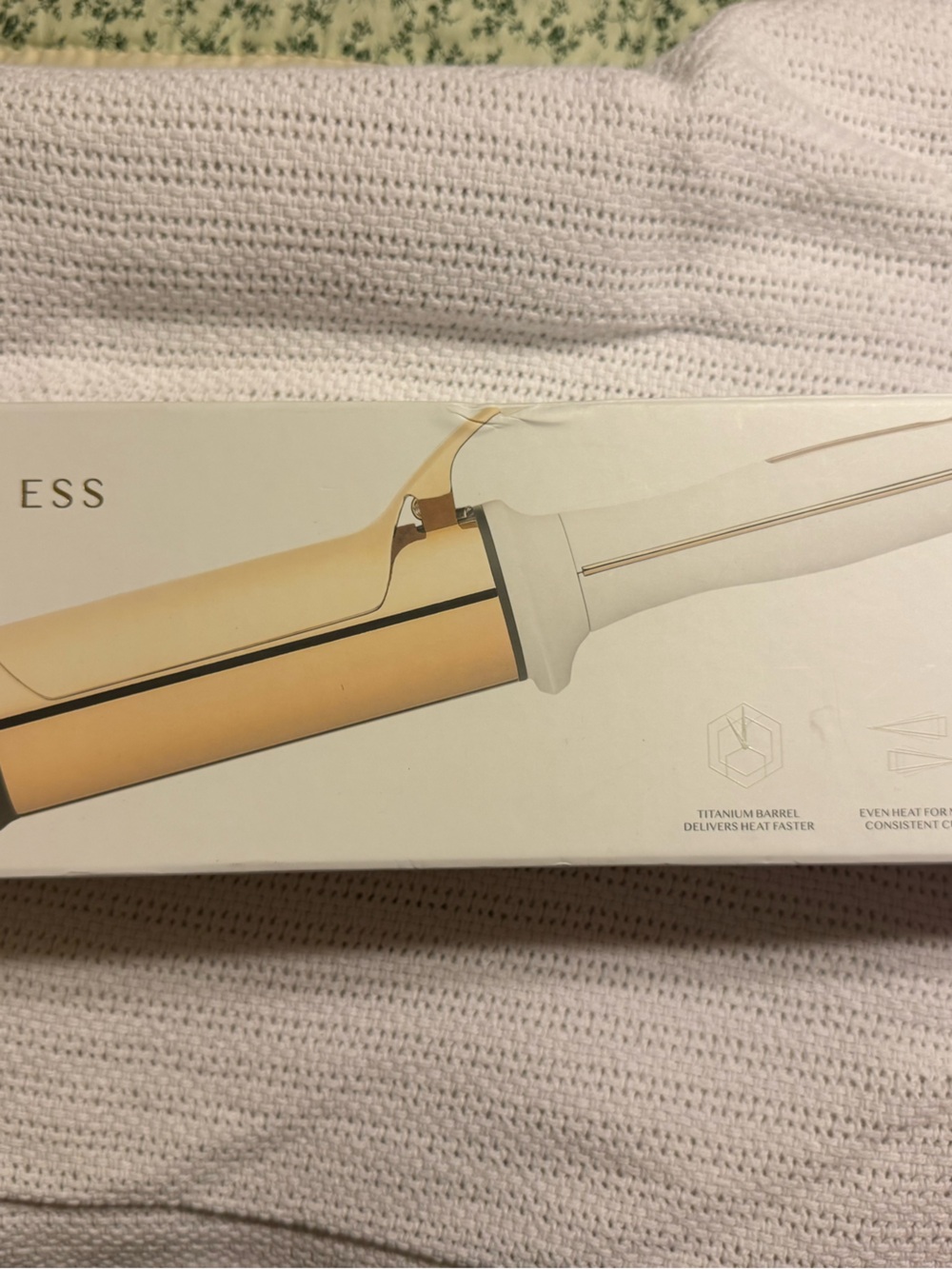 Kristin Ess Hair Gold and White 1.25" Curling Iron - Home Accents